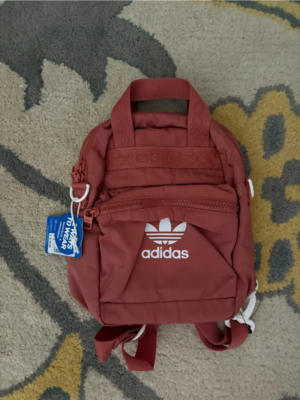 adidas Pink Mini Backpack - Picture 1 of 6